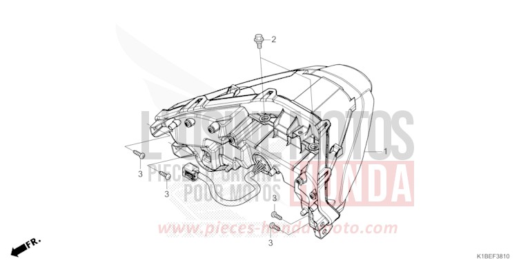 KOMBINATIONSLEUCHTE von Forza 350 MAT PEARL COOL WHITE (NHB44) von 2024